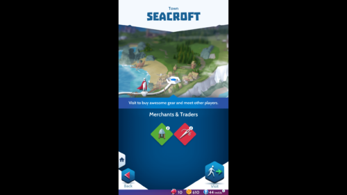 Town screenshot of Knighthood video game interface.