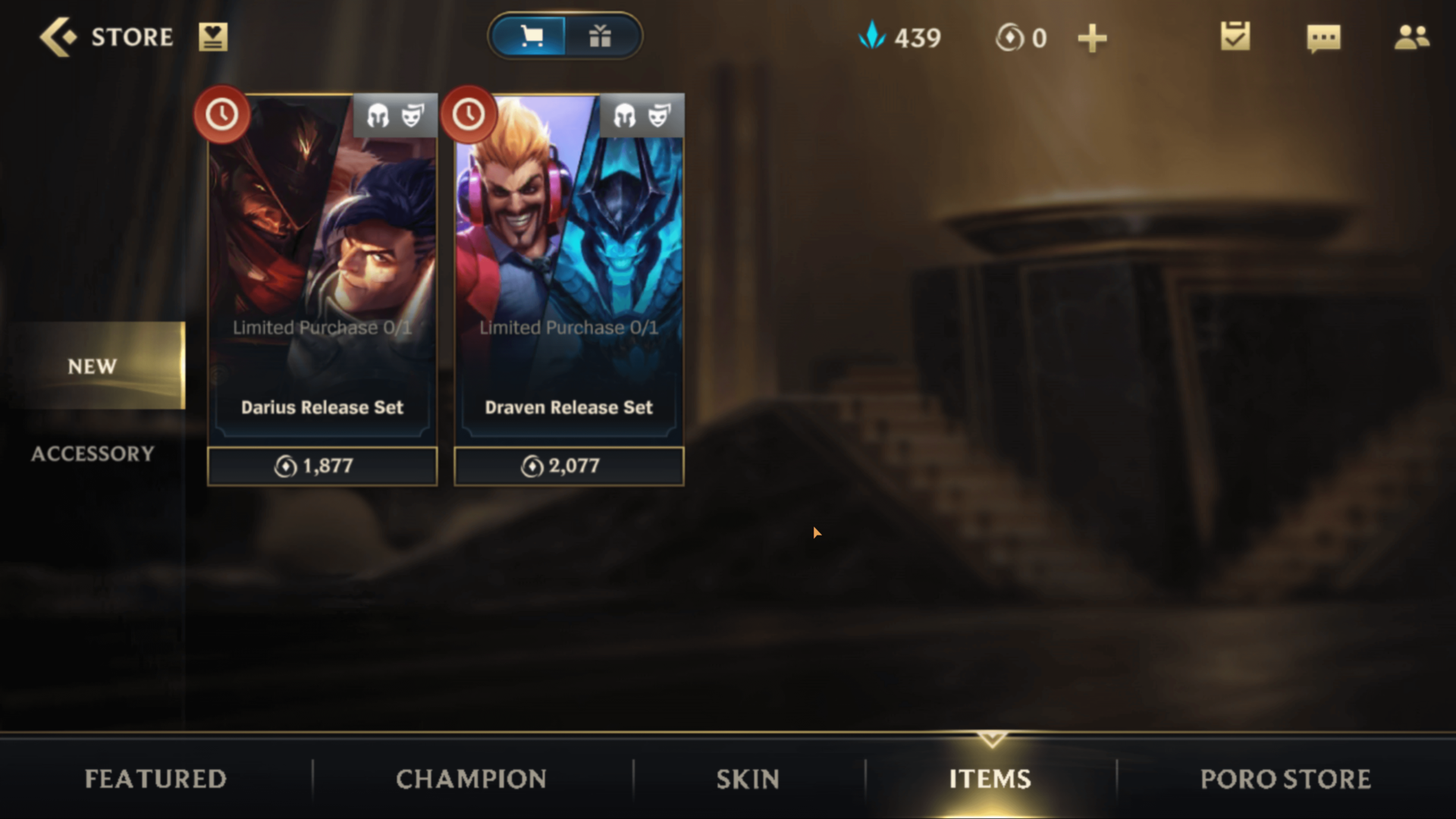 Items screenshot of League of Legends: Wild Rift video game interface.