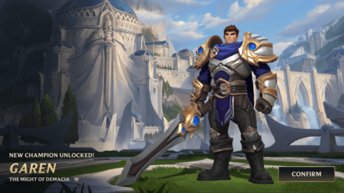 New champion unlocked screenshot of League of Legends: Wild Rift video game interface.