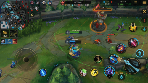 Turret screenshot of League of Legends: Wild Rift video game interface.