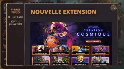 New extension screenshot of Legends of Runeterra Mobile video game interface.