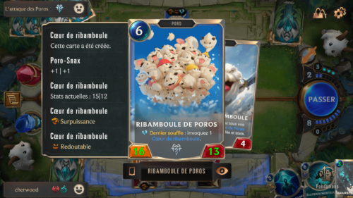 Poro screenshot of Legends of Runeterra Mobile video game interface.