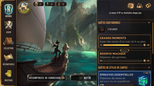 Quests screenshot of Legends of Runeterra Mobile video game interface.