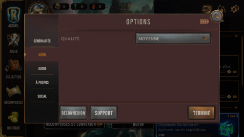 Video screenshot of Legends of Runeterra Mobile video game interface.