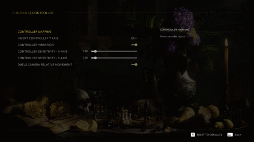 Controller screenshot of Mafia: The Old Country video game interface.