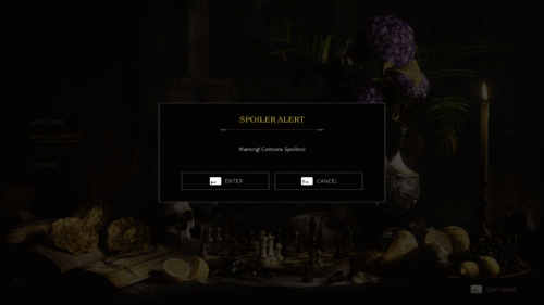 Confirmation screenshot of Mafia: The Old Country video game interface.