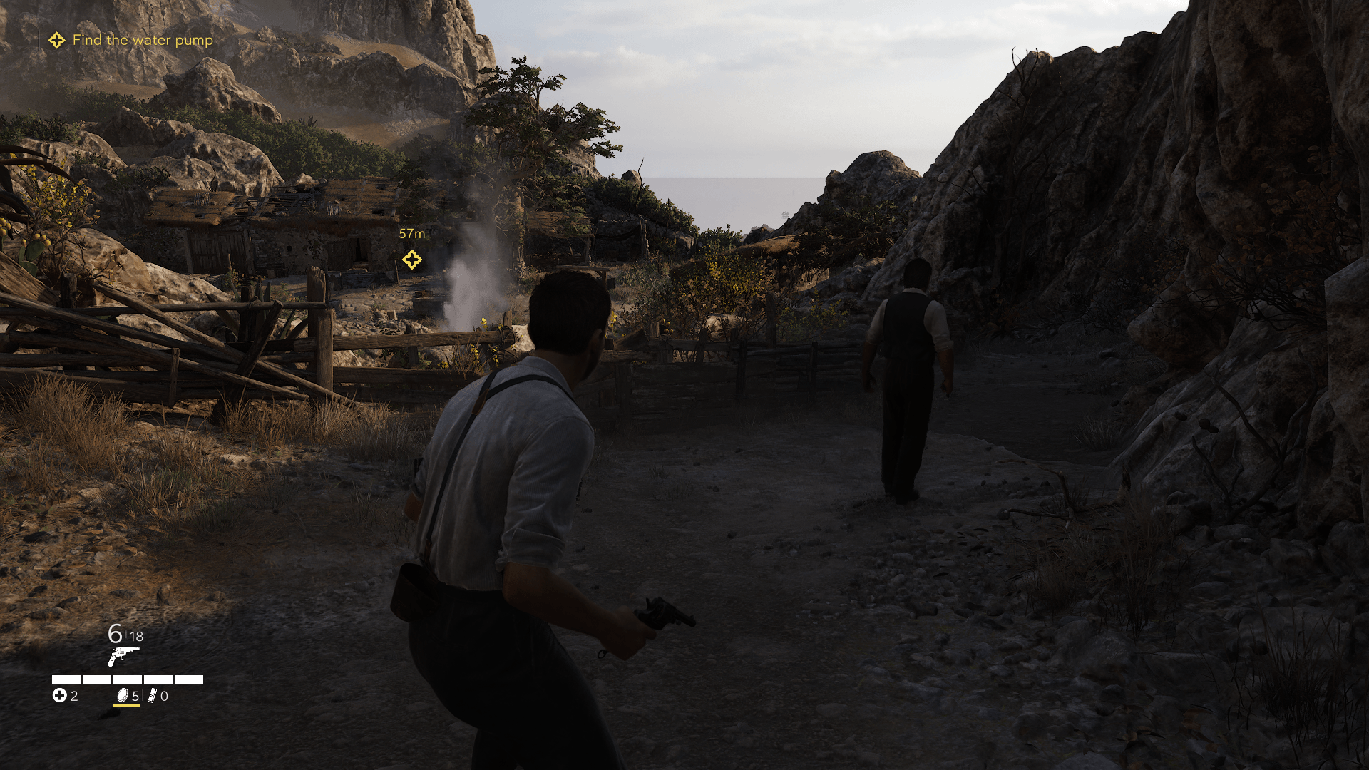 HUD screenshot of Mafia: The Old Country video game interface.