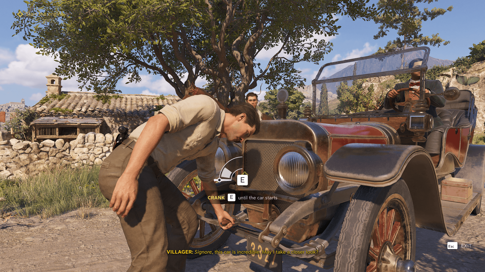 HUD screenshot of Mafia: The Old Country video game interface.