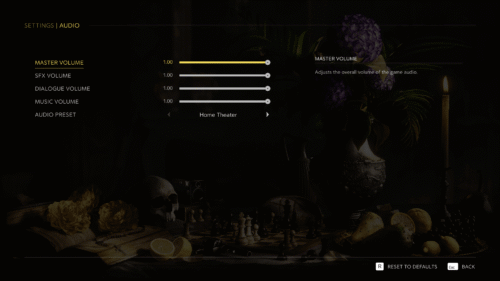 Audio screenshot of Mafia: The Old Country video game interface.