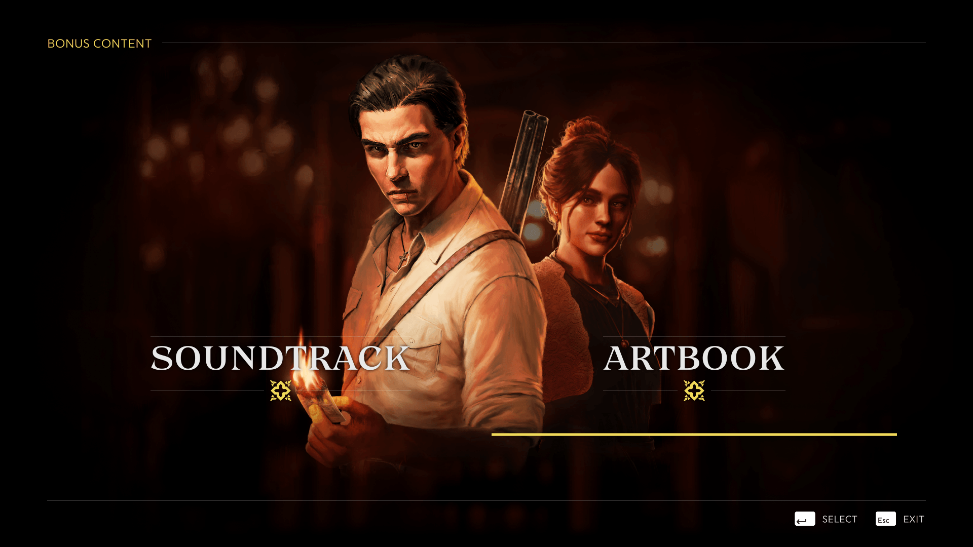Bonus Content screenshot of Mafia: The Old Country video game interface.