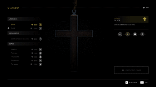Charm Box screenshot of Mafia: The Old Country video game interface.