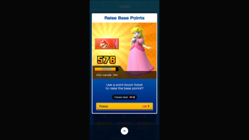 Use Item - Skill Upgrade screenshot of Mario Kart Tour video game interface.