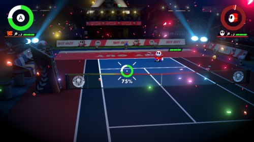 Zone shot screenshot of Mario Tennis Aces video game interface.