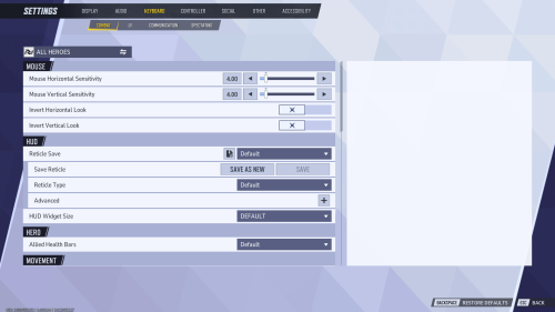 Keyboard screenshot of Marvel Rivals video game interface.