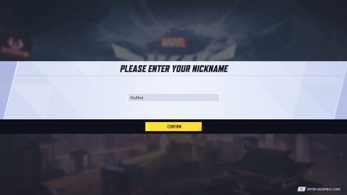 Login screenshot of Marvel Rivals video game interface.