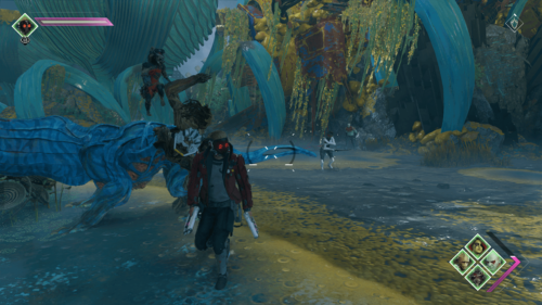 HUD screenshot of Marvel’s Guardians of the Galaxy video game interface.