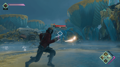 HUD screenshot of Marvel’s Guardians of the Galaxy video game interface.
