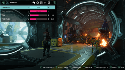 Photo Mode screenshot of Marvel’s Guardians of the Galaxy video game interface.