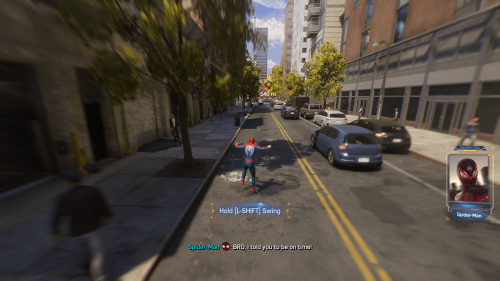 HUD screenshot of Marvel’s Spider-Man 2 video game interface.
