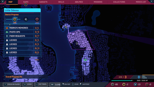 Map screenshot of Marvel’s Spider-Man 2 video game interface.