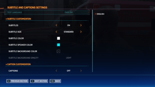 Subtitles screenshot of Marvel’s Spider-Man 2 video game interface.