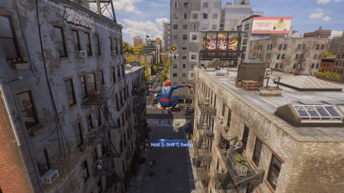 Tip screenshot of Marvel’s Spider-Man 2 video game interface.
