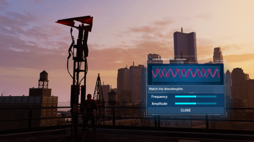 Signal Puzzle screenshot of Marvel’s Spider-Man video game interface.