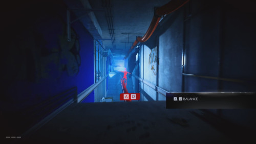 Tutorial: balance screenshot of Mirror’s Edge Catalyst video game interface.