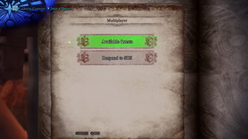 Multiplayer screenshot of Monster Hunter: World video game interface.