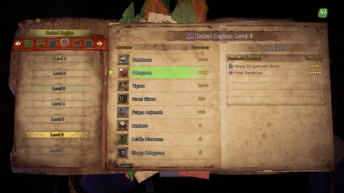 Rotted region screenshot of Monster Hunter: World video game interface.