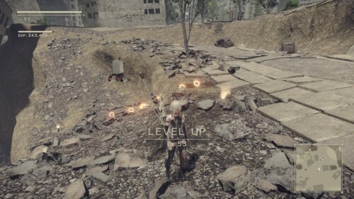 Level Up screenshot of NieR:Automata video game interface.