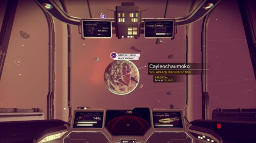 Ship HUD screenshot of No Man’s Sky video game interface.
