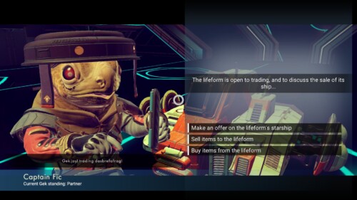 Dialogue screenshot of No Man’s Sky video game interface.
