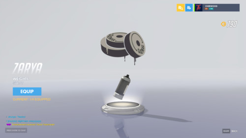Preview item screenshot of Overwatch video game interface.