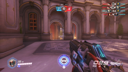Ultimate ready screenshot of Overwatch video game interface.