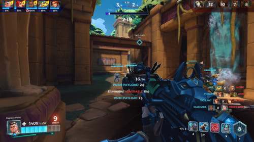 Push payload screenshot of Paladins: Champions of the Realm video game interface.