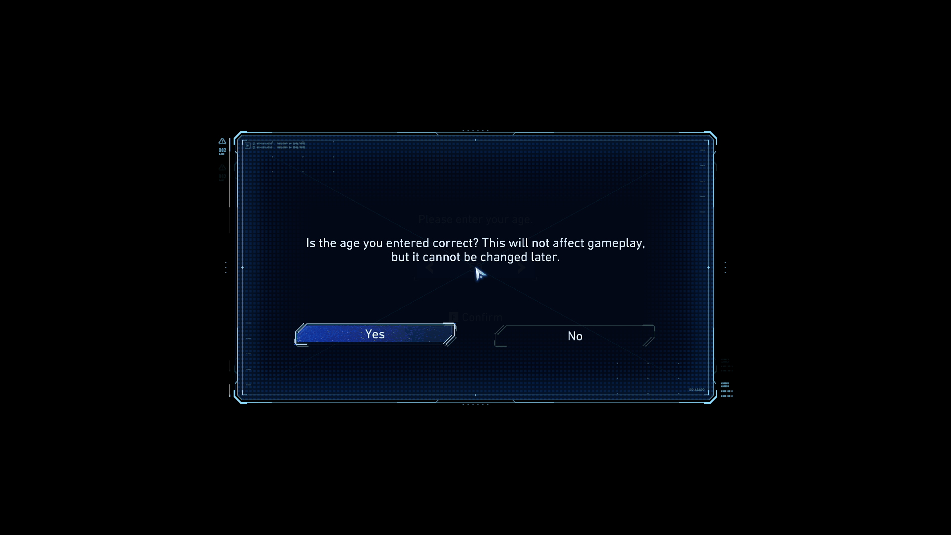 Confirmation screenshot of Pragmata video game interface.