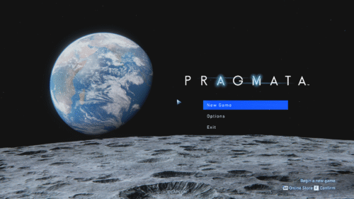 Main Menu screenshot of Pragmata video game interface.
