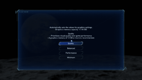 Graphics screenshot of Pragmata video game interface.