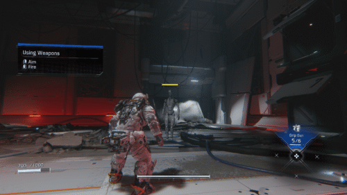 HUD screenshot of Pragmata video game interface.