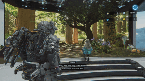 HUD screenshot of Pragmata video game interface.