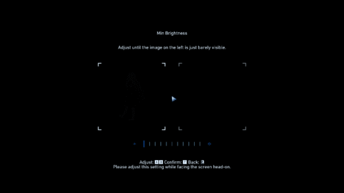 Brightness Setup screenshot of Pragmata video game interface.