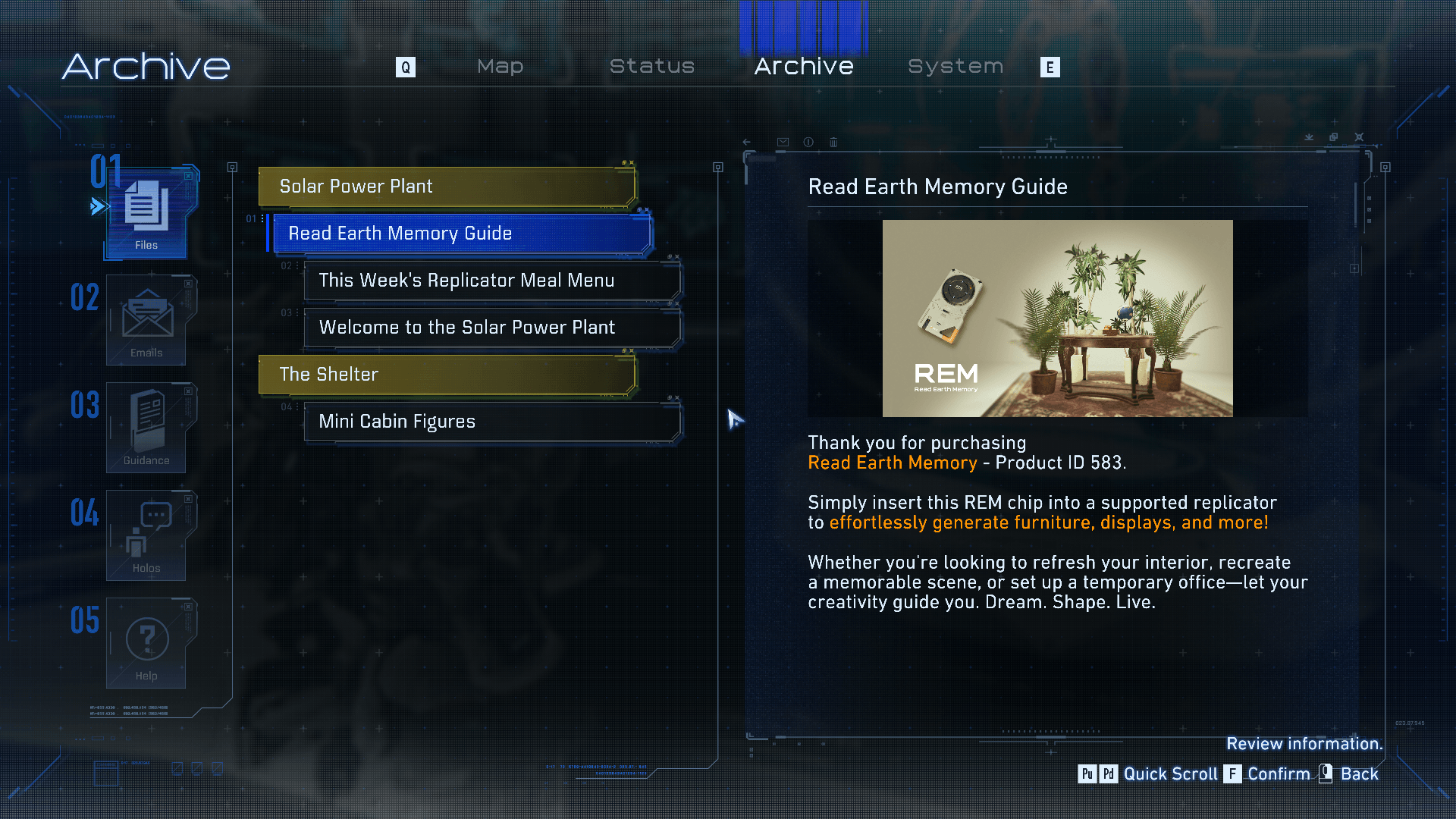 Codex screenshot of Pragmata video game interface.