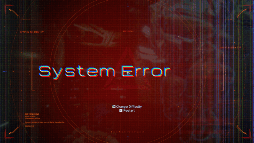 Game Over screenshot of Pragmata video game interface.