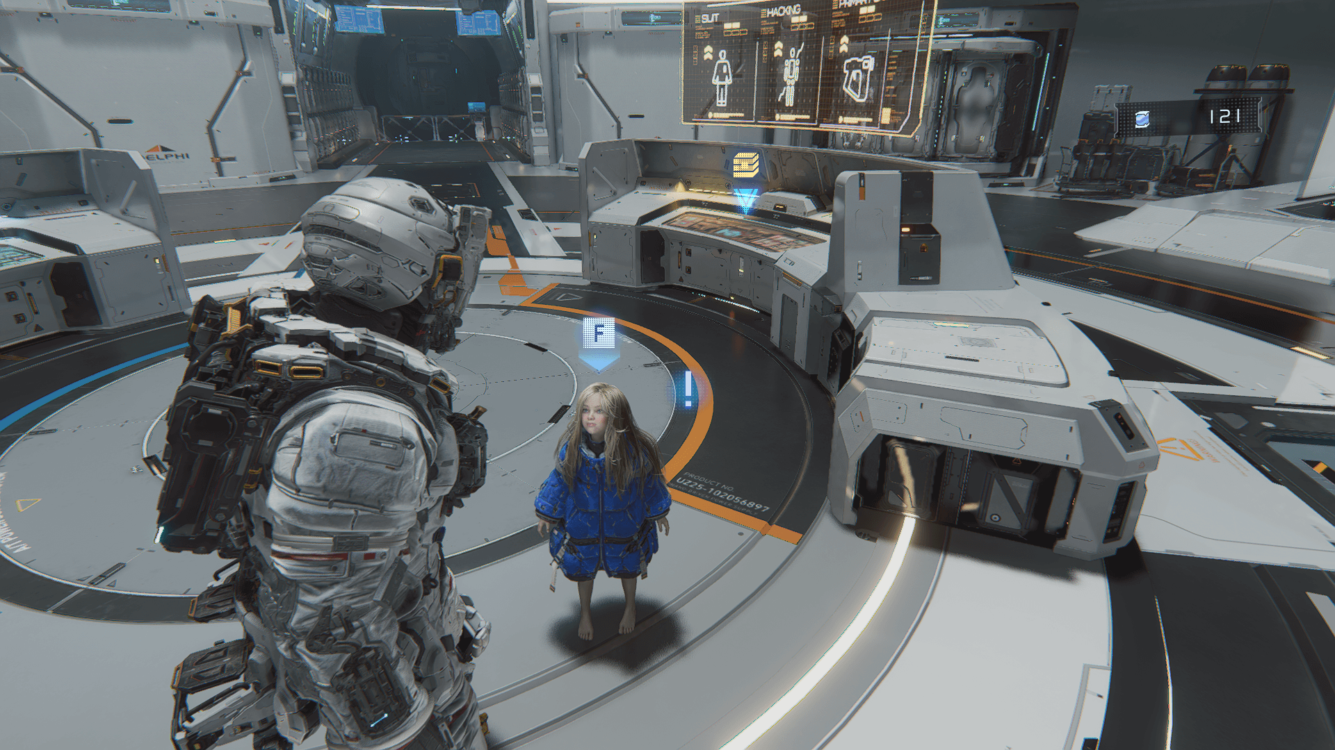 Interact screenshot of Pragmata video game interface.