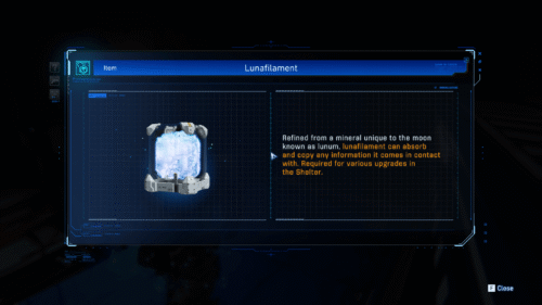 Tutorial screenshot of Pragmata video game interface.
