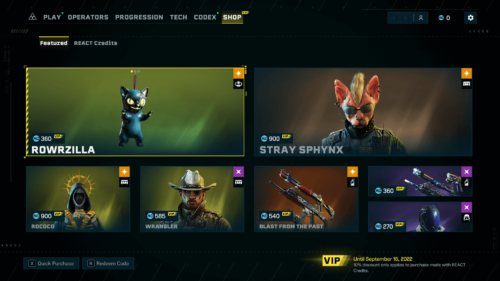 Store screenshot of Rainbow Six Siege Extraction video game interface.