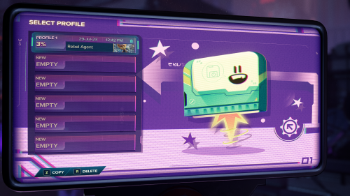 Save Slots screenshot of Ratchet & Clank: Rift Apart video game interface.