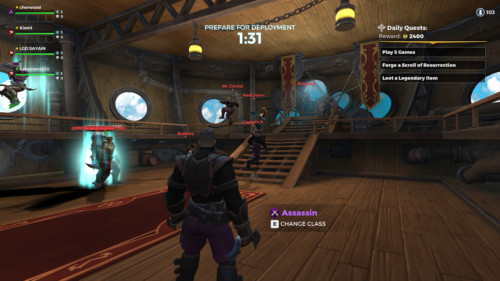 Prepare for deployment screenshot of Realm Royale video game interface.