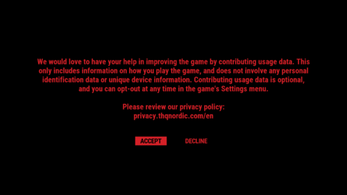 Data Privacy screenshot of Reanimal video game interface.